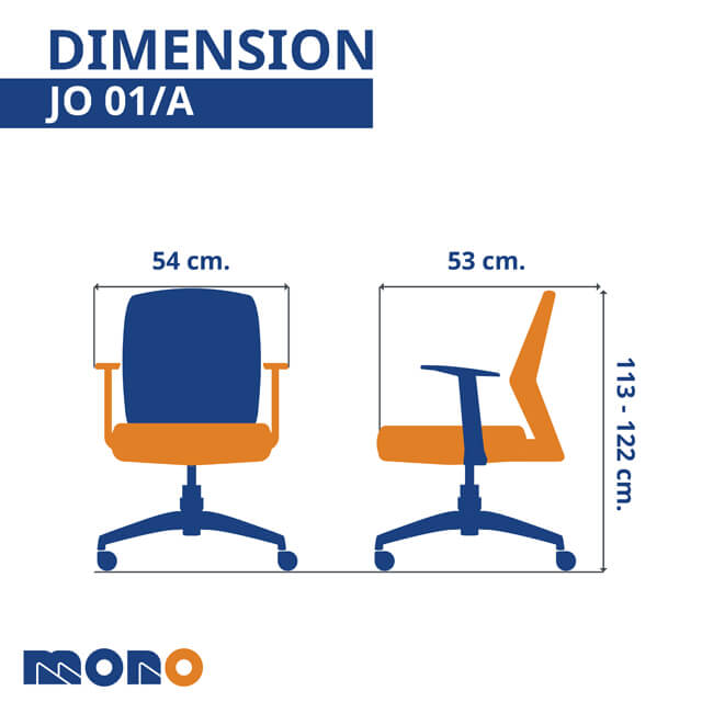 เก้าอี้สำนักงาน MONO FURNITURE รุ่น JO01/A สีดำ_2
